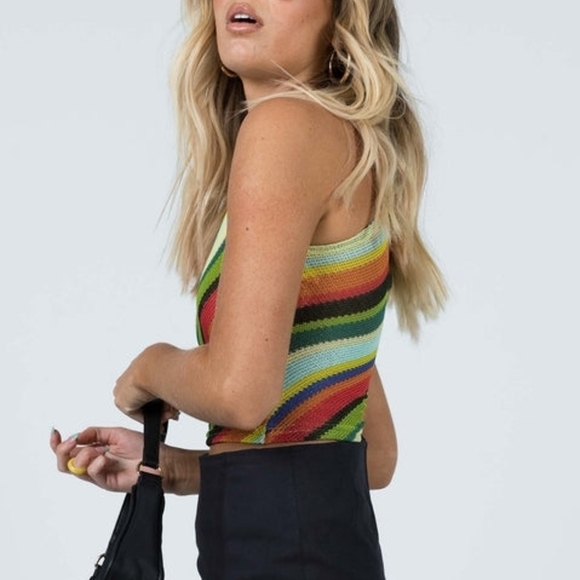 Princess Polly Multicolor Striped Knit Top - Picture 3 of 7